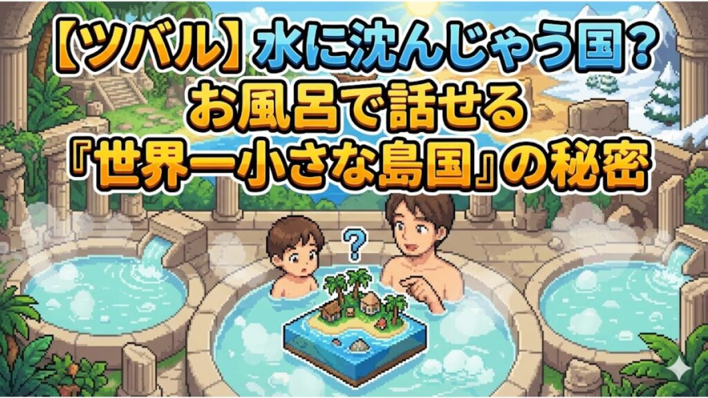【ツバル】水に沈んじゃう国？ お風呂で話せる『世界一小さな島国』の秘密