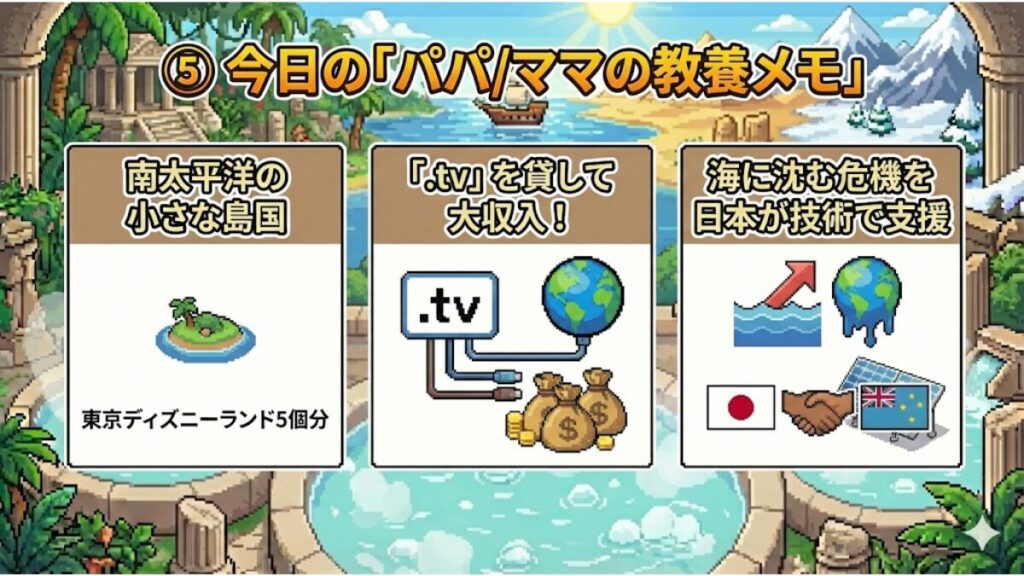 ⑤ 今日の「パパ/ママの教養メモ」