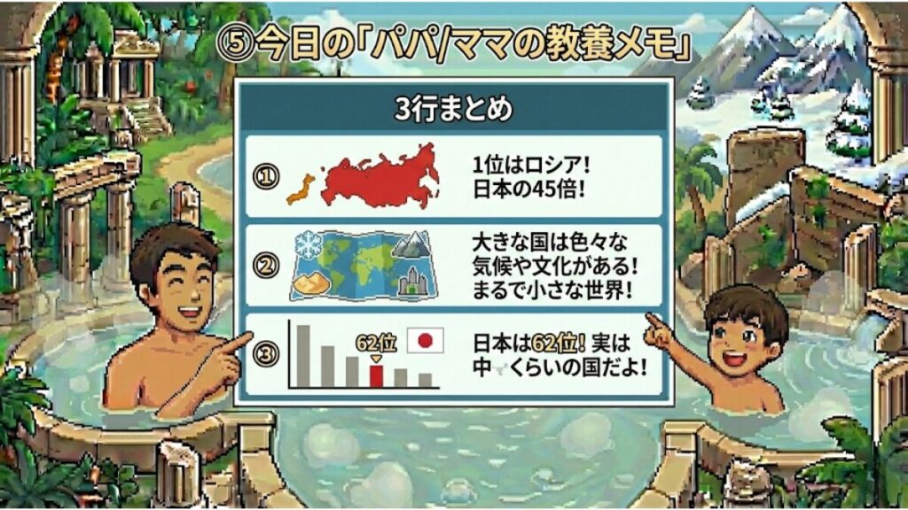 ⑤ 今日の「パパ/ママの教養メモ」