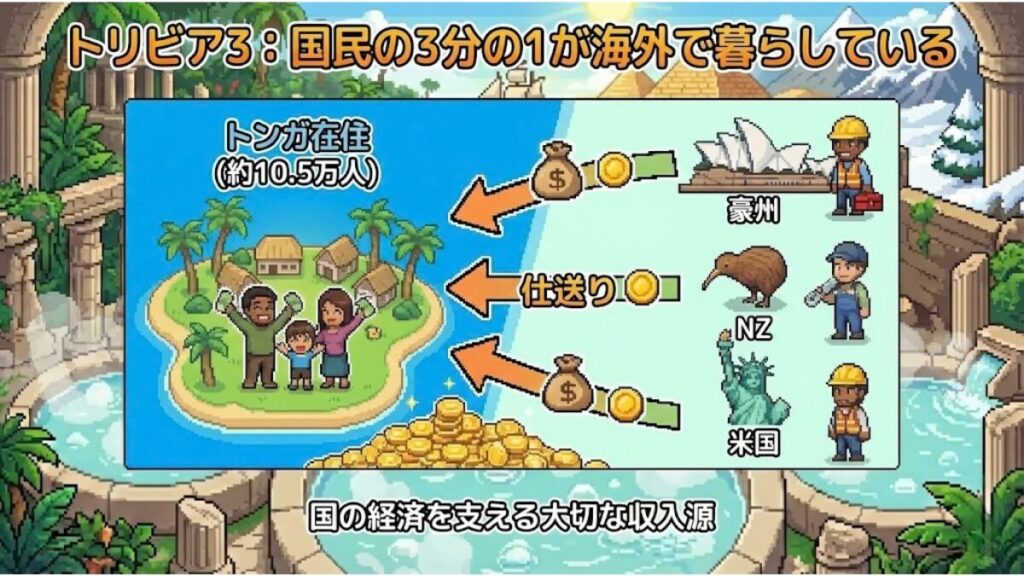 トリビア3: 国民の3分の1が海外で暮らしている